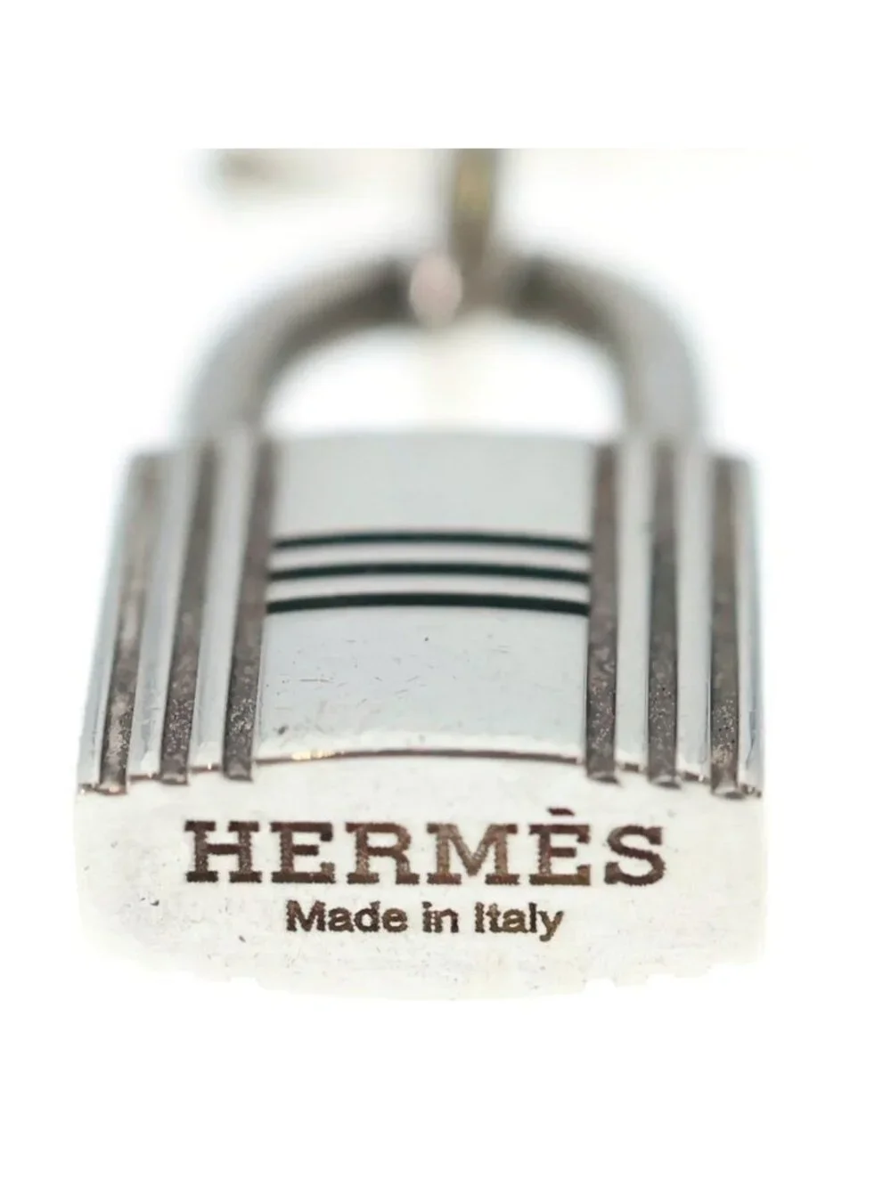 Hermes Amulet Necklace Cadena Motif Silver